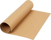 Faux Leather Papier, lichtbruin, B: 50 cm, unikleurig, 350 gr, 1 m/ 1 rol