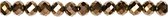 Facet kralen. metallic brons. afm 3x4 mm. gatgrootte 0.8 mm. 100 stuk/ 1 doos