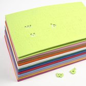 EVA Foam Cijfers & Letters, H: 20 mm, dikte 3 mm, diverse kleuren, 24 div vellen/ 1 doos