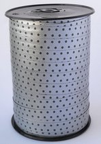 Krullint met Stippen Zwart 10 mm x 225 mtr (1 rol)