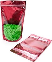 Stazakken Transparant/Rood 17,1x8,9x28,6cm | 340 gram (100 stuks)