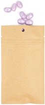 Kraft Gripzakken 7.6 x 11.4 cm met ophanggat (100 stuks) | ziplock | gripzak