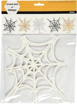 Spinneweb, afm 19x21 cm, 230 gr, wit, 16 stuk/ 1 doos