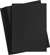 Gekleurd Karton, A3, 297x420 mm, 180 gr, zwart, 100 vel/ 1 doos | Knutselpapier | Knutselkarton