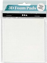 3D foam pads, afm 5x5 mm, dikte 2 mm, wit, 2 vel/ 1 doos, 2x400 stuk