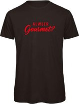 Kerst t-shirt zwart Al weer gourmet? - soBAD. | Kerst t-shirt soBAD. | kerst shirts volwassenen | kerst t-shirts volwassenen | Kerst outfit | Foute kerst t-shirts