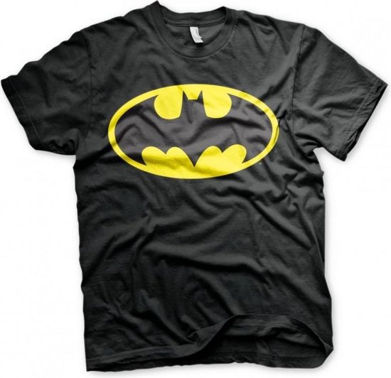 DC Comics Batman Unisex Tshirt -S- Signal Logo Zwart