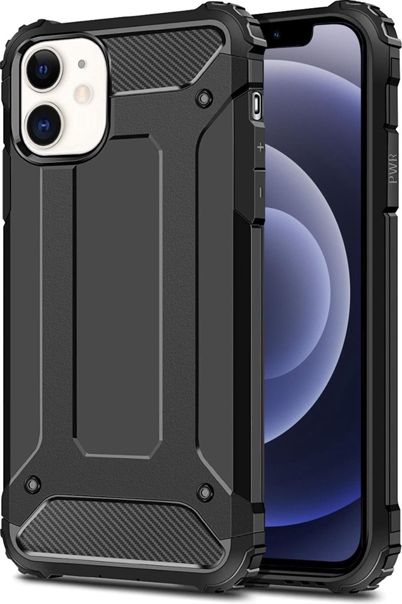 iPhone 12 Mini Hoesje - iPhone 12 Mini Hoesje Back Cover Shockline Case Zwart