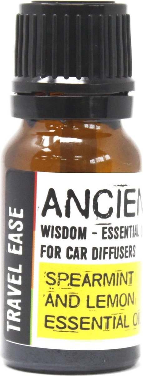 Goedkoopste Travel Ease Etherische Olie - 10 ml - Pepermunt - Citroen - Puur Natuur