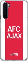 OnePlus Nord Hoesje Transparant TPU Case - AFC Ajax - met opdruk #ffffff