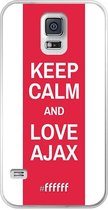 Samsung Galaxy S5 Hoesje Transparant TPU Case - AFC Ajax Keep Calm #ffffff
