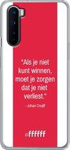 OnePlus Nord Hoesje Transparant TPU Case - AFC Ajax Quote Johan Cruijff #ffffff