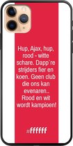iPhone 11 Pro Max Hoesje TPU Case - AFC Ajax Clublied #ffffff