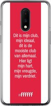 OnePlus 7 Hoesje Transparant TPU Case - AFC Ajax Dit Is Mijn Club #ffffff