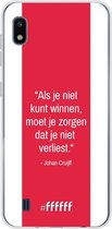 Samsung Galaxy A10 Hoesje Transparant TPU Case - AFC Ajax Quote Johan Cruijff #ffffff