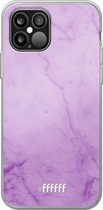 iPhone 12 Pro Max Hoesje Transparant TPU Case - Lilac Marble #ffffff