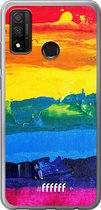 Huawei P Smart (2020) Hoesje Transparant TPU Case - Rainbow Canvas #ffffff