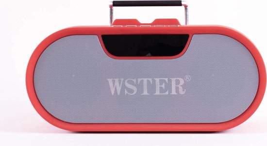 Twinkelen cent reactie WSTER-1836 Portable Draadloze Muziek Speaker In De Kleur Rood Voor Elke  Smartphone Met... | bol.com