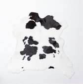 KOELAP Kalfshuid Vloerkleed - Zwartwit Gevlekt - 100 x 100 cm - 1003105