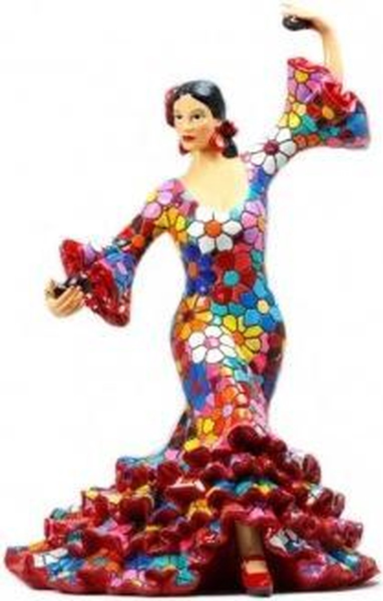 Flamenco Danseres van Bloem Mozaiek (vier groottes) - Barcino mozaiek Gaudi style