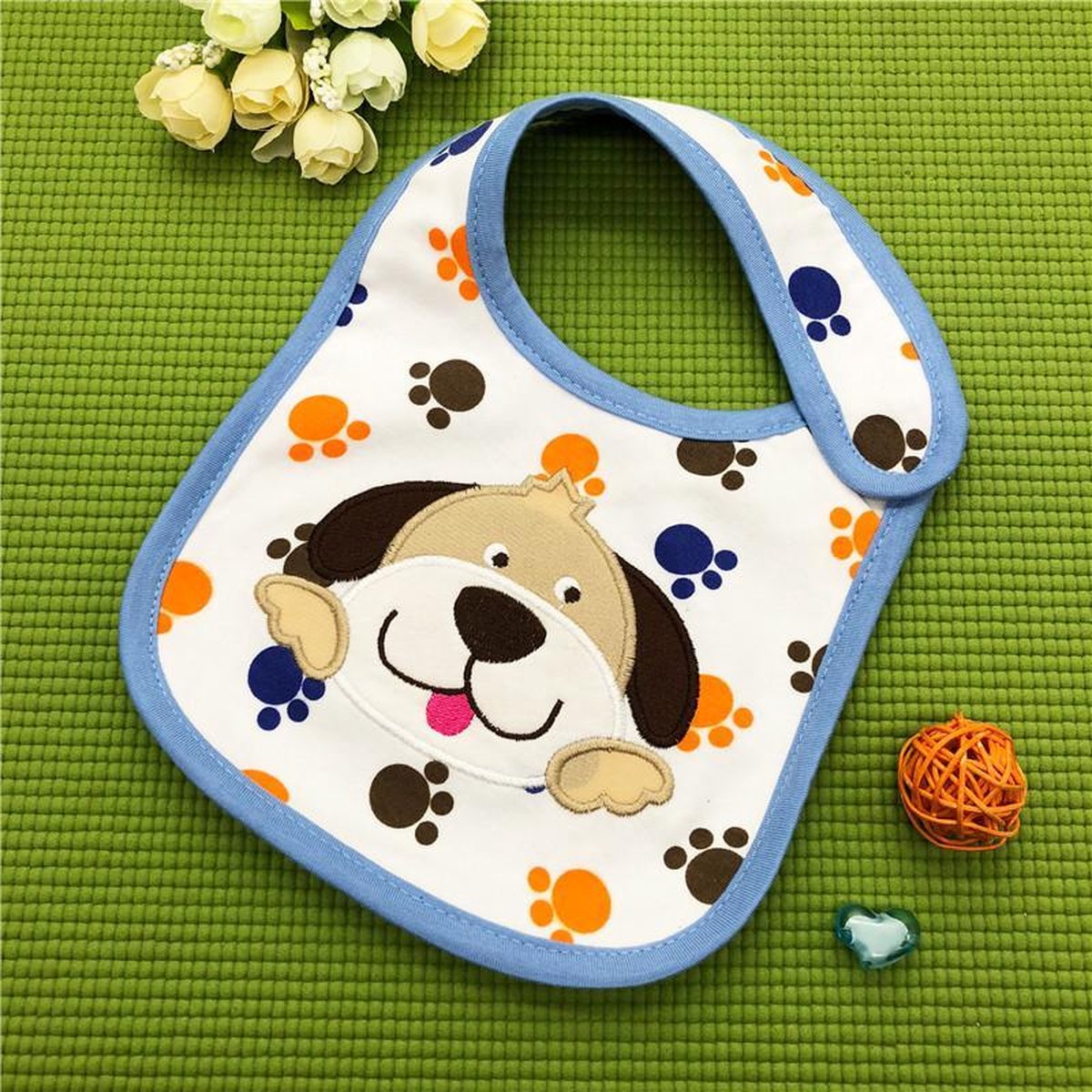 NISXABEBE Babyslabbetjes, chiffon, bandana, kwijlen, slabbetjes voor uniseks, baby's, meisjes, jongens, kwijlen en bijten, Blauw en groen, Adjustable (13-15.5 inches