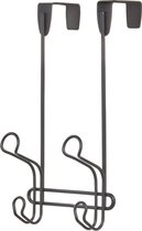 iDesign Deurkapstok 2 ophanghaken - 2 haken - Ophangen zonder boren