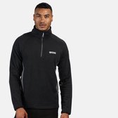Mannen Highton Stretch lichtgewicht fleece met halve rits Outdoortrui zwart