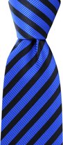 We Love Ties - Stropdas Super Dad - geweven zuiver zijde - marineblauw / kobaltblauw