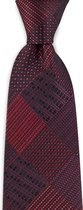 We Love Ties - Stropdas Blockbuster - geweven zuiver zijde - rood / zwart