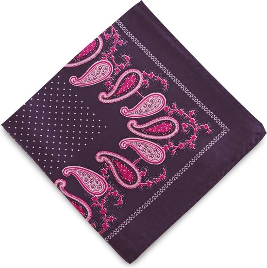 We Love Ties - Pochets - Pochet Paisley Dot - paars / magenta / roze