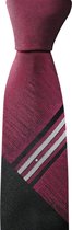 We Love Ties - Stropdas Tony Twofinger - geweven zuiver zijde - zwart / rood / grijs / wit