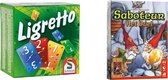 Spellenbundel - Kaartspel - 2 stuks - Ligretto Groen & Saboteur: Het Duel