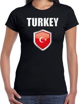 Turkije landen t-shirt zwart dames - Turkse landen shirt / kleding - EK / WK / Olympische spelen Türkiye outfit XL