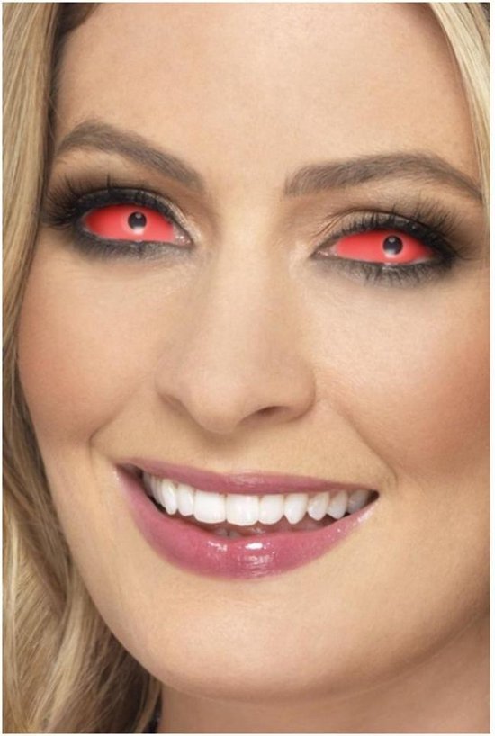 Foto: Smiffys halloween ooglenzen 6 maanden accessoreyes sclera lenses rood