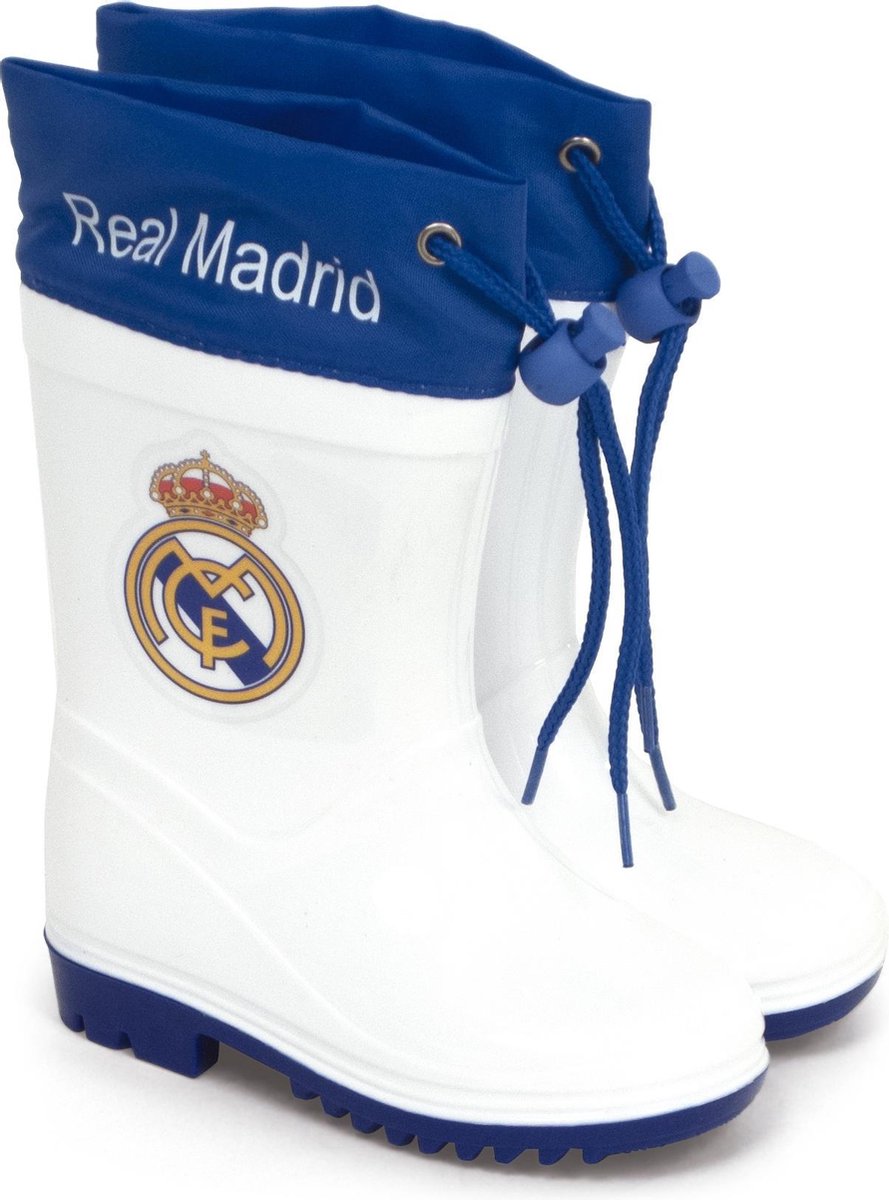 Real Madrid Regenlaarzen Junior Wit/blauw Maat 32