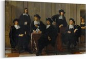 Schilderij - De regenten van het Spinhuis en Nieuwe Werkhuis te Amsterdam — 90x60 cm