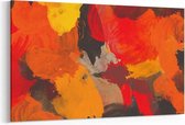 Schilderij - Camouflage rood & oranje — 90x60 cm