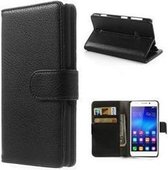 Huawei Honor 6 Hoesje Wallet Case Zwart