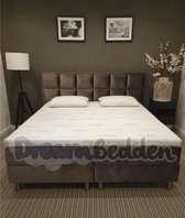 Boxspring 160x200 Toledo Incl. meegestoffeerde pocketvering matrassen en Bamboo Exclusive Koudschuim Topper.