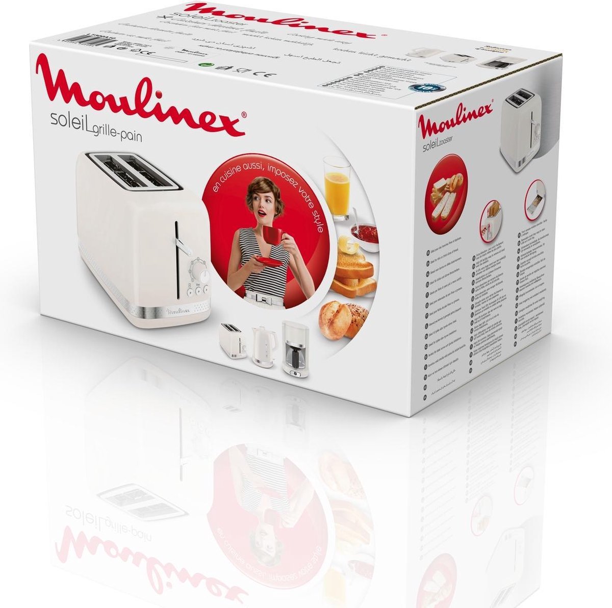 Moulinex Lt300a10 Grille-pain 2 Part(s) Ivoire 850 W