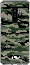 Samsung Galaxy S9 Plus Hoesje Transparant TPU Case - Woodland Camouflage #ffffff