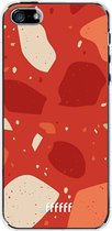 iPhone SE (2016) Hoesje Transparant TPU Case - Terrazzo N°4 #ffffff