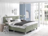 Complete Boxspring 180x210 cm - bed -  Groen  - Pocketvering matrassen  - Dreamhouse Louis - -   Twee persoons