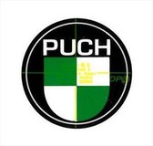 Sticker Pucjh logo groen/wit/zwart 40mm