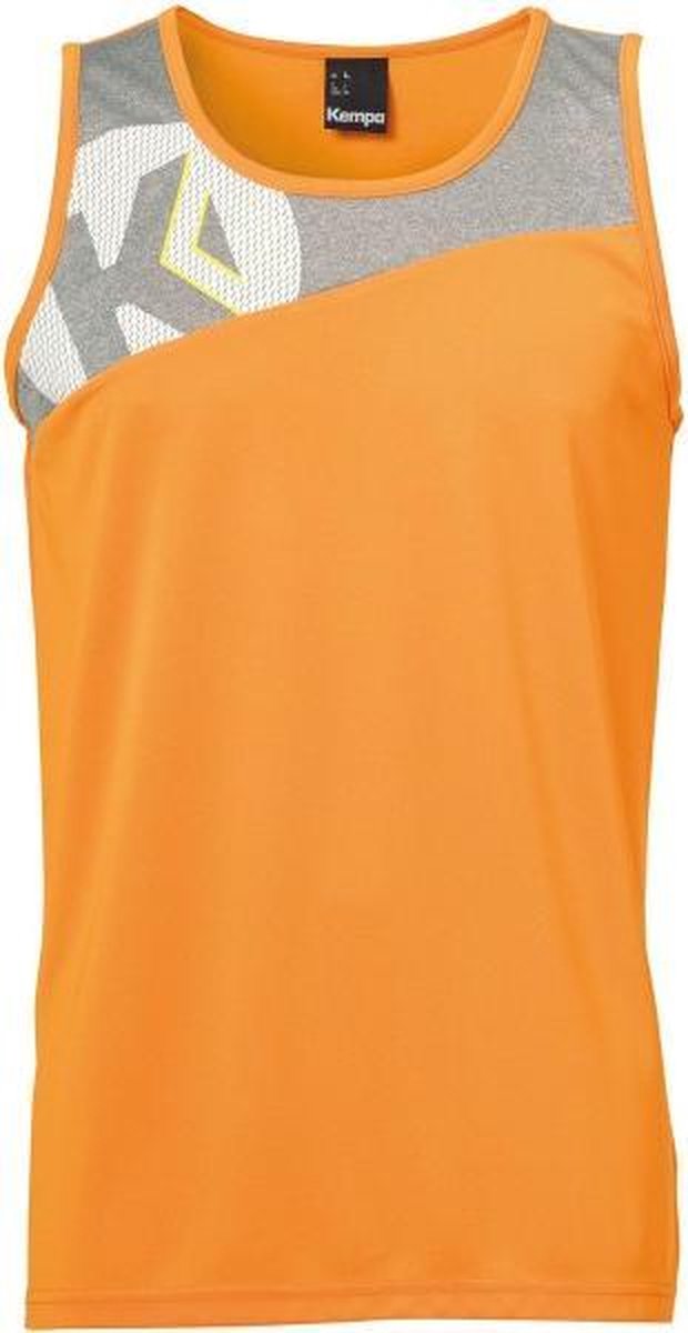 Kempa Core 2.0 Singlet Fel Oranje-Donker Grijs Melange Maat M