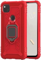 Google Pixel 4a Hybride Hoesje met Ring Kickstand Rood