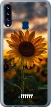 Samsung Galaxy A20s Hoesje Transparant TPU Case - Sunset Sunflower #ffffff