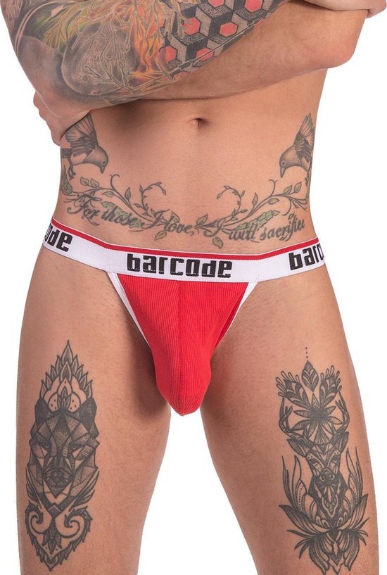 Barcode Berlin Cosme Jockstrap Red taille S (27 pouces à 30 pouces) | Sous-vêtements | Jockstrap pour hommes sexy