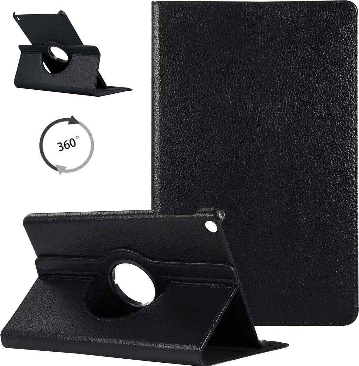 Draaibaar Hoesje - Rotation Tabletcase - Multi stand Case Geschikt voor: Samsung Galaxy Tab S5e 10.5 2019 T720 T725 T727 - zwart