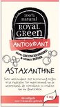Doos met Royal Green Antioxidant Astaxanthine, 60 softgels, 4 mg. Beschermt tegen vrije radicalen.